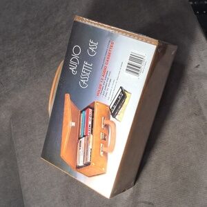 Vintage New Old Stock Light Brown Vinyl Audio Cassette Case NEW SEALED